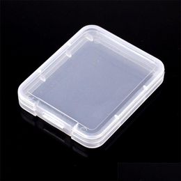 Boîtes de rangement Bacs Cf Card Rhiannon Protection Case Portable Pure Color Transparent Plastic Boxs Facile à transporter 0 12Ys J2 Drop Deli Dhc0O