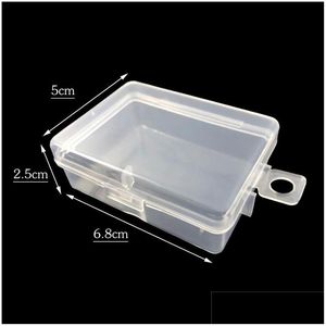 Cajas de almacenamiento Contenedores Caja de plástico pequeña con tapa transparente para piezas de bagatelas Herramientas Exhibición de joyas Caja de tornillos Contenedor de cuentas Ct0338 Drop D Dh0Ua