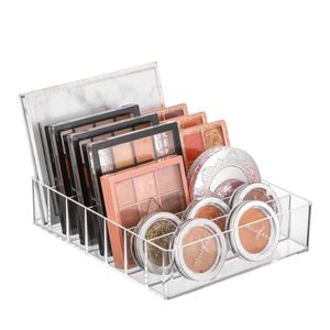 Opbergdozen Bakken Duidelijke Plastic Make Cosmetische Stand Houder Oogschaduw Palet Organizer 7 Compartments Box Accessoires