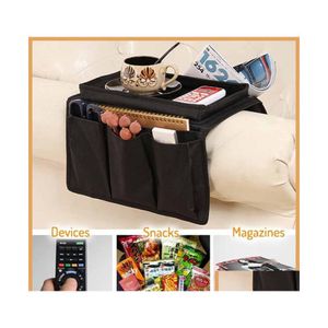 Cajas de almacenamiento Contenedores Sofá Silla Organizador Sofá plegable Reposabrazos Organizador Control remoto Bandeja de mesa Soporte 0318G30 Drop Delivery Ho Dhv60