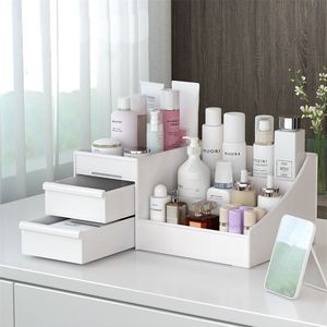 Cajas de almacenamiento, organizador de maquillaje de escritorio para caja de cosméticos de gran capacidad, joyería de escritorio, cajón de esmalte de uñas, contenedor 230613