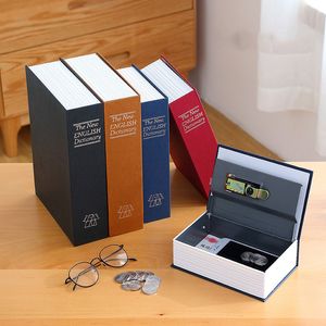 Cajas de almacenamiento Bins Dictionary Mini Libro Safe Security Key Locker Dinero oculto Secret Safe Key Safe Cash Cash Moned Almacenamiento Box de joyería 230815