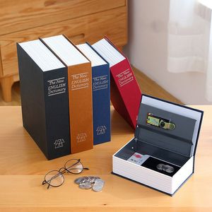 Cajas de almacenamiento Contenedores Diccionario Mini libro Caja fuerte Seguridad Clave Casillero Dinero Oculto Secreto Caja fuerte Clave Caja de seguridad Dinero en efectivo Almacenamiento de monedas Caja de bloqueo de joyería 230324