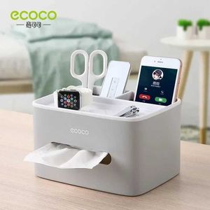 Opbergdozen Binnen Ecoco Issue Box Desktop Tools Multi Functional Sundries Organizer Napkin Rack voor kantoor slaapkamer woonkamer Q240506