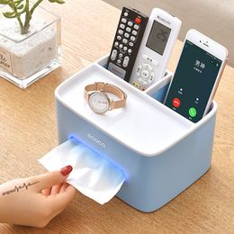 Opbergdozen Binnen Ecoco Multi -functie Remote Control Storage Tissue Box voor Creative Simple Light Luxury Lade Huishoudelijke woonkamer eetkamer 230321