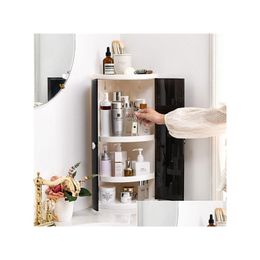 Boîtes de rangement Bacs Mode Étagère Grande Capacité Gain d'espace Rack Shampooing Cosmétique Organisateur Titulaire Accueil Accessoires De Salle De Bain Z112 Dhyl0