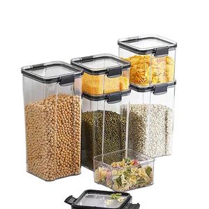 Boîtes de rangement bacs contenants alimentaires pouces hermétiques en plastique en plastique de cuisine empilable de cuisine de réfrigérateur 230613
