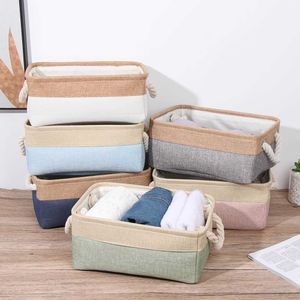 Opbergdozen Bins Home Strodies Zondjesdragen Sorteermand Vouwen Linnen Organisator Doos ondergoed Socks Baby Toys Storage Basket P230324