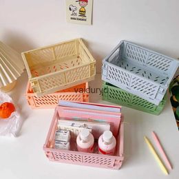 Opbergdozen Bakken Sieradendozen Opvouwbare Plastic Make-up Opbergdoos voor Studenten Desktop Organisatie Handboek Tape Briefpapier Badkamer Containers INSvaiduryd