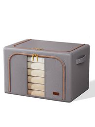 Boîtes de rangement Poubelles Joybos Pliable En Cuir Vêtements Organisateur Grande Capacité Couette Couverture Jouets Placard Armoire 230613