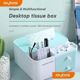 Boîtes De Rangement Poubelles Joybos Tissue Box Holder Pour Table Home Office Storage Organizer Décoration Chambre Cuisine Bureau Nordic 2111 Dhs1F