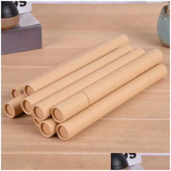 Boîtes de rangement Bacs Kraft Papier Encens Tube Barrel Petite boîte pour 10G / 20G Joss Stick Pratique Transport Usine En Gros Lx3323 Dro Dh9Fk