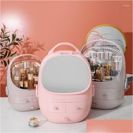 Cajas de almacenamiento Bins Ladies Cosmetics Box Producto portátil Producto de cuidado de la piel