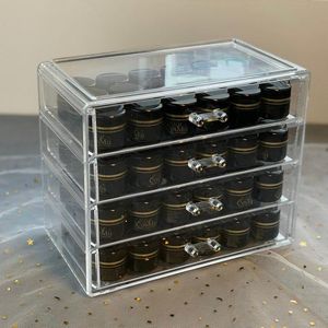 Boîtes de rangement Bacs Maquillage Organisateur Maquillage Pour Cosmétiques Brosse Maison Tiroirs Acrylique Transparent