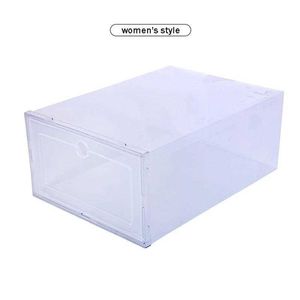 Boîtes de rangement Bacs Multi-taille Case 1pcs Boîte transparente empilable Tiroir épaissi pour hommes Femmes Chaussures Organisateur W0428