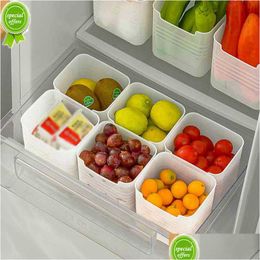 Opbergdozen Bakken Nieuwe Koelkast Organizer Box Koelkast Plastic Container Plank Rek Fruit Eieren Voedsel Houder Keuken Accessoires Dro Dhh8X