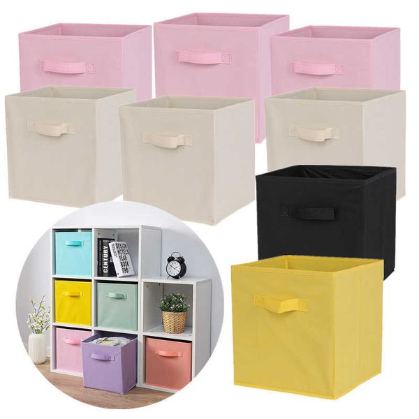 Cajas de almacenamiento Bins no tejidos Collection Bin Colección Plegable Organizador Cubo para ropa Cesta de almacenamiento de ropa de vestir de ropa 1 P230324