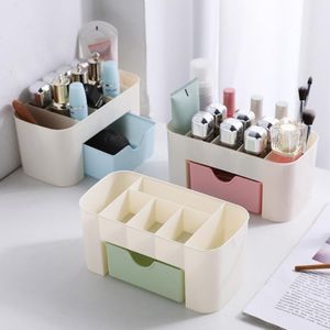 Boîtes de rangement Bacs Style nordique Tiroir multifonctionnel Boîte à cosmétiques Finition en plastique Bijoux de bureau Compartiment Maquillage Ctainer