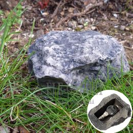 Cajas de almacenamiento Bins Key de jardín al aire libre Caja segura de roca oculta Caja de escondite en la caja de almacenamiento de seguridad de piedra para la llave de vehículos recreativos para el hogar 230815