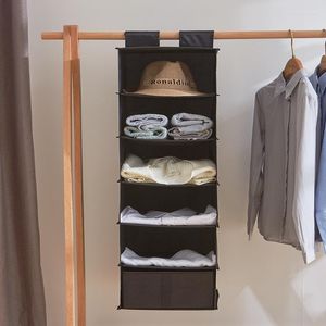 Boîtes de rangement bacs tissu Oxford 6 couches sac suspendu Portable pliable garde-robe vêtements écharpe chapeau organisateur 30 110 cm