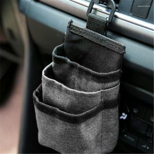 Boîtes de rangement Bacs Oxford Poches en tissu Auto Car Vent Phone Lunettes Holder Hanging Bag Fine For Home Use Products #C