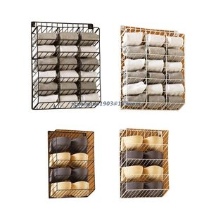 Opbergdozen Bakken P82C IJzer Ondergoed Plank Bra Sock Display Stand Metalen Houder voor slaapkamer Slaapzaal Muurmontage