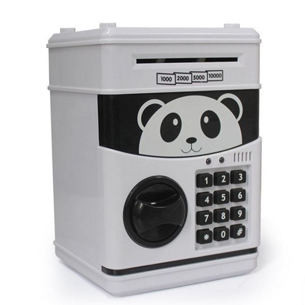 Boîtes de rangement Poubelles Panda Cash Coins Enfants Tirelire Automatisé Jouet Cadeau pour Enfants Coin Piggy Saving 221128