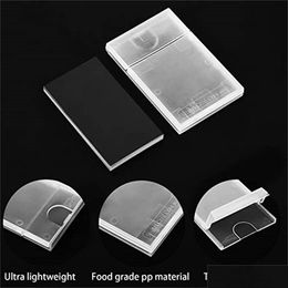 Boîtes De Rangement Bacs En Plastique Titulaire De La Carte De Visite Clear Pocket Case Slim Wallet Protable Nom Cartes Pour Hommes Drop Delivery Home Garden Dhvln