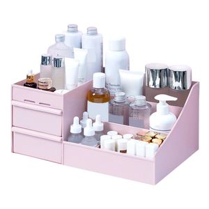 Opbergdozen bakken plastic desktop make -up cosmetische organizer doos sieraden nagellakcontainer met laden naar huis