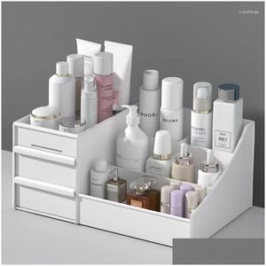 Boîtes de rangement Bacs en plastique Accueil Rack Collection Bijoux Boîte de salle de bain Cosmétiques Der Rouge à lèvres Appareils Drop Livraison Jardin Housekeepi Otjx3