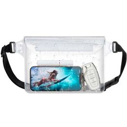 Boîtes de rangement Bacs PVC Sac de téléphone mobile imperméable avec une sangle précieuse utilisée pour la baignade sur la plage avec une taille de gaiement réglable Sac sec S2452702