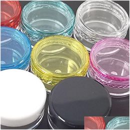 Boîtes De Rangement Bacs Fond Rond Bocaux Cosmétiques Vide Récipient Portable Séparé Yeux Crème Pour Le Visage Boîte En Plastique Mode Transparent 0 Dh8Kf