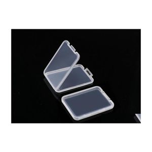Opbergdozen bakken slanke sd card case plastic doos transparante standaard houder ms wit voor tf micro xd cf sn2587 drop levering home dhfar