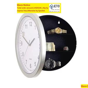 Boîtes de rangement Bacs Boîte de rangement Horloge murale Den Secret Coffres-forts pour Stash Money Cash Bijoux Organisateur Uni Haute Qualité 19J1 Home Garden Dhqz2