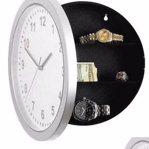 Boîtes De Rangement Bacs Boîtes De Rangement Bacs Den Coffre-fort Grande Horloge Murale Coffre-Fort Secret Sécurité Argent Bijoux Trucs Bureau À Domicile Cash Sa Dhuz5