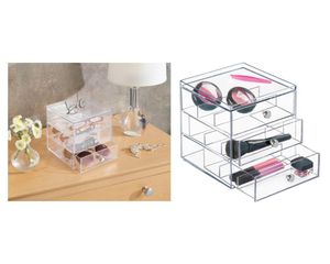 Boîtes de rangement Organisateur de verres et de cosmétiques Bosphorus avec 3 bacs à tiroirs