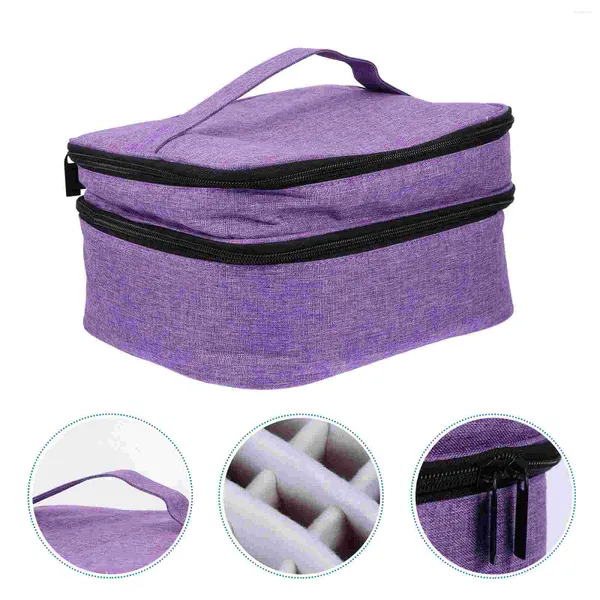 Boîtes de rangement bouteille étui à huile essentielle pochettes à rouleaux support organisateur petites huiles Portable coque dure vernis à ongles transportant