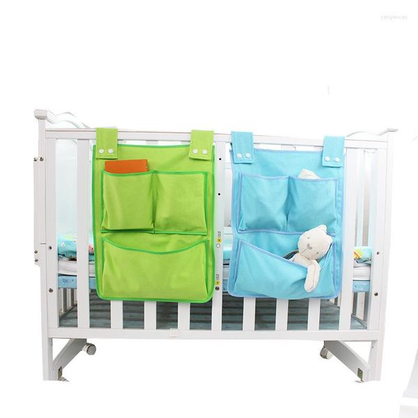Boîtes de rangement toile multicouche bébé lit berceau suspendu sac ménage tissu mur débris cas