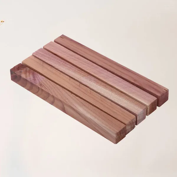 Cajas de almacenamiento Bloques de madera de cedro Repelente de insectos natural Control de polillas para armario Cajón Ropa
