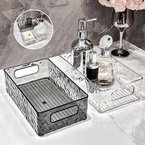 Boîtes de rangement boîte cosmétique transparente salle de bain maquillage organisateur maquillage de luxe Cosmet beauté Skincear
