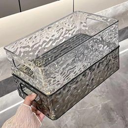 Boîtes de rangement Organisateur de maquillage transparent Luxury Ripple Acrylique Cosmetic Boîte de salle de bain commode à lèvres à lèvres Organzier