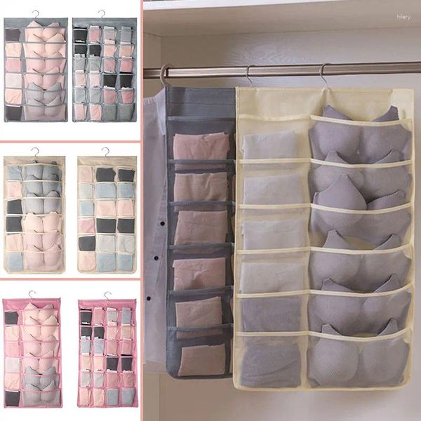 Cajas de almacenamiento Armario Hanging Organizer Correa ajustable y hebilla para calcetines calzoncillos de ropa interior de sujetador