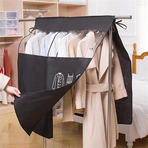 Boîtes de rangement vêtements suspendus cache-poussière robe transparente organisateur de vêtement garde-robe étanche