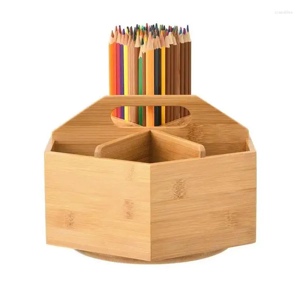 Boîtes de rangement porte-crayon coloré 360 Rénits rotatifs avec un stylo rotatif de grande capacité pour les bureaux