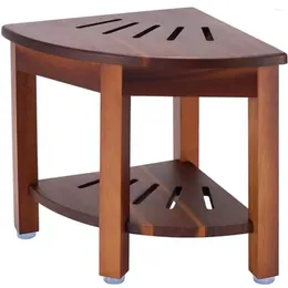 Boîtes de rangement Boucheur d'angle Spa Pied Reste ACACIA BOIS NON SLIP IMPRÉPLAPE SALLE SALLE SEAT SEAT 2-TIER SEAT ESTABLE ÉTABLE