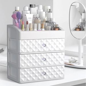 Boîtes de rangement étui cosmétique étanche maquillage organisateur 2023 boîte à bijoux femme beauté soins de la peau tiroir maison Durable