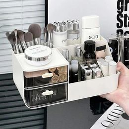 Boîtes de rangement Cosmetics Box avec 2 tiroirs pour le support de maquillage de vanité