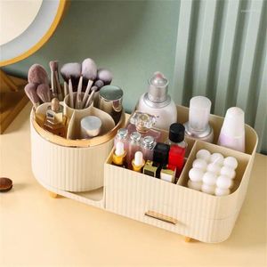 Opbergdozen Wattenschijfje Transparante Make-up Box Kaptafel Organizer met hoge capaciteit Cosmetica voor grote collecties Luxe