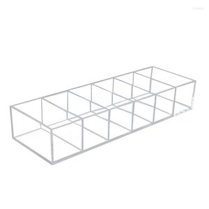 Boîtes de rangement Boîte à coussin d'air créative Acrylique transparent 6 Grille Détachable en plastique Cosmétique Poudre Blush Rack