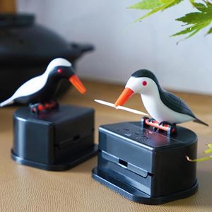 Opbergdozen schattig Little Bird Tandpick Container Automatische dispenserhouder Home Decor Tafel Decoratie Accessoire